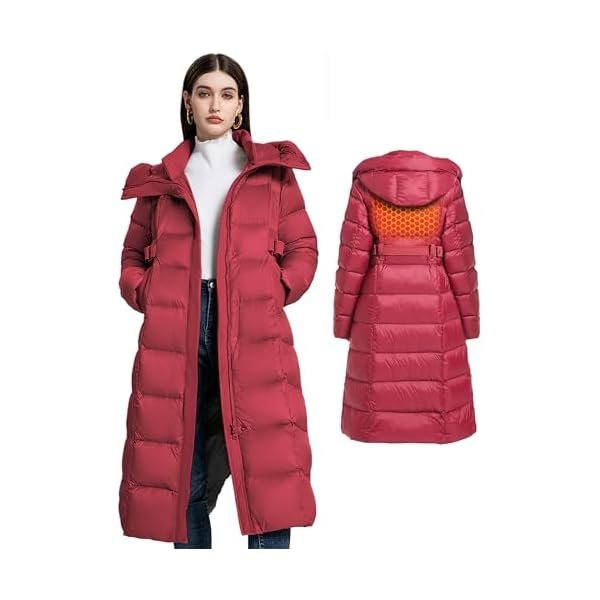 Women's Winter Full Length 800 Fill Duck Down Coat,Plus Size Long Puffer Jacket Parka for Ladies,Hooded,Thickened - Image 3